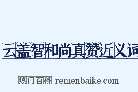 云盖智和尚真赞近义词是什么意思的图片